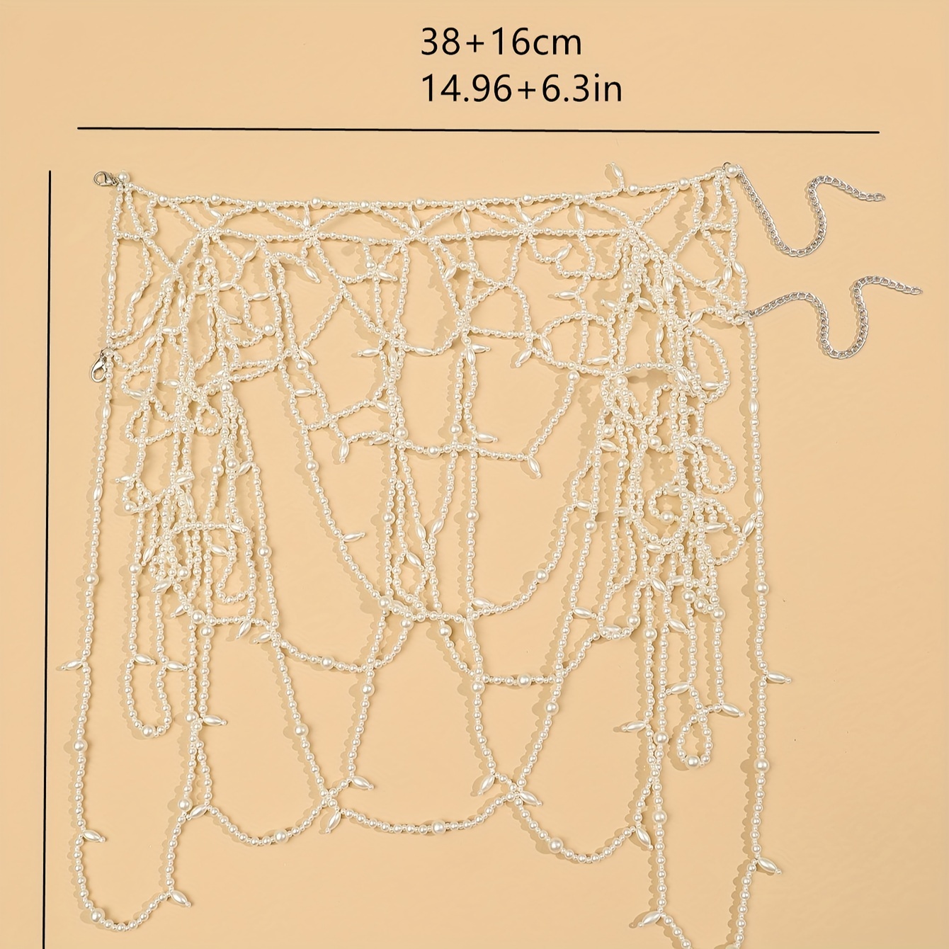 Women's Hand-Woven White Body Chain, Elegant Gift